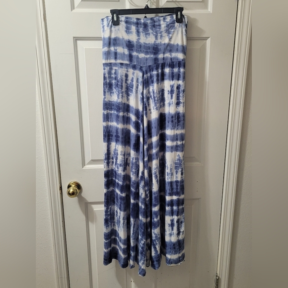 Poof! Dresses & Skirts - Poof! New York blue and white long skirt